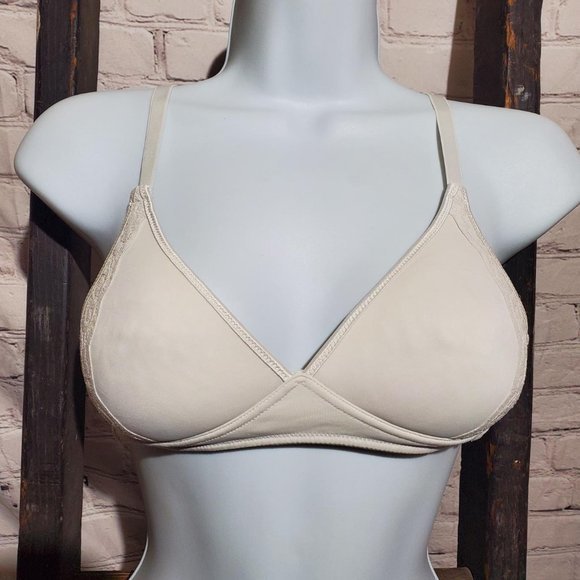 34A Bra Padded Cream Wireless - Picture 1 of 5